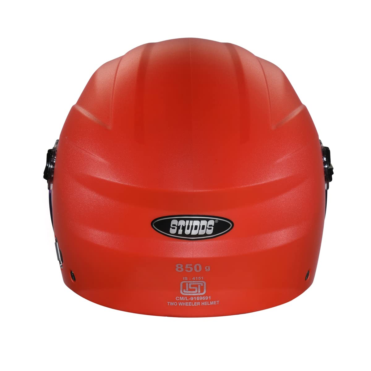 STUDDS RAY MATTE RED OPEN FACE HELMET