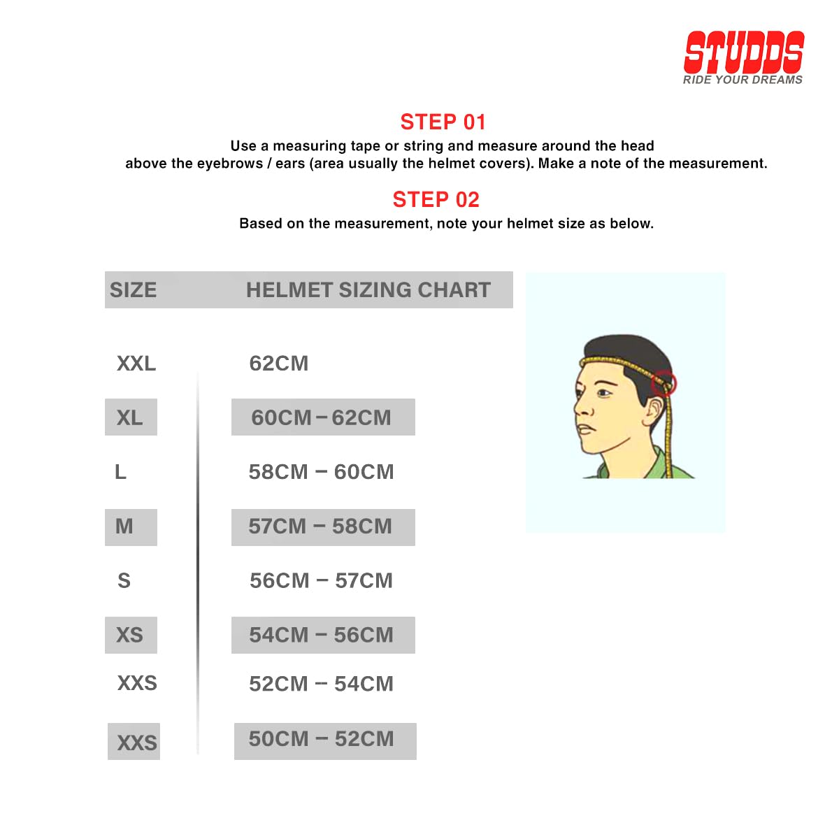 STUDDS DRIFTER D5 WHITE BLUE FULL FACE HELMET