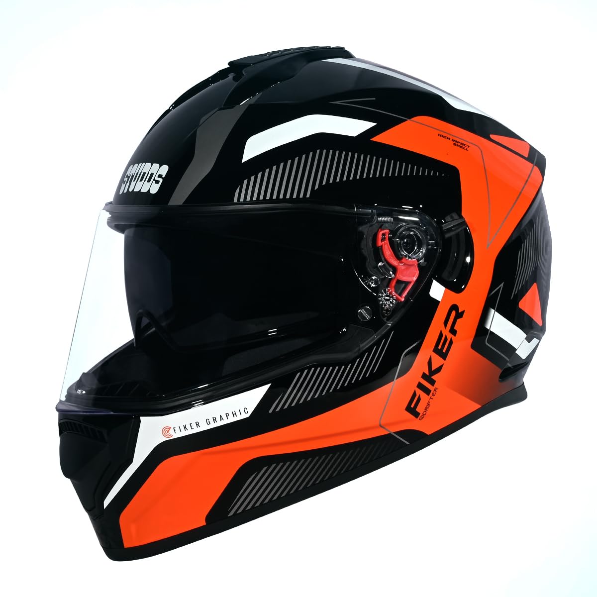 STUDDS DRIFTER D5 BLACK GOLDEN FULL FACE HELMET