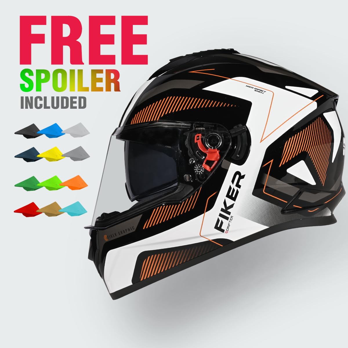 STUDDS DRIFTER D5 BLACK BROWN FULL FACE HELMET