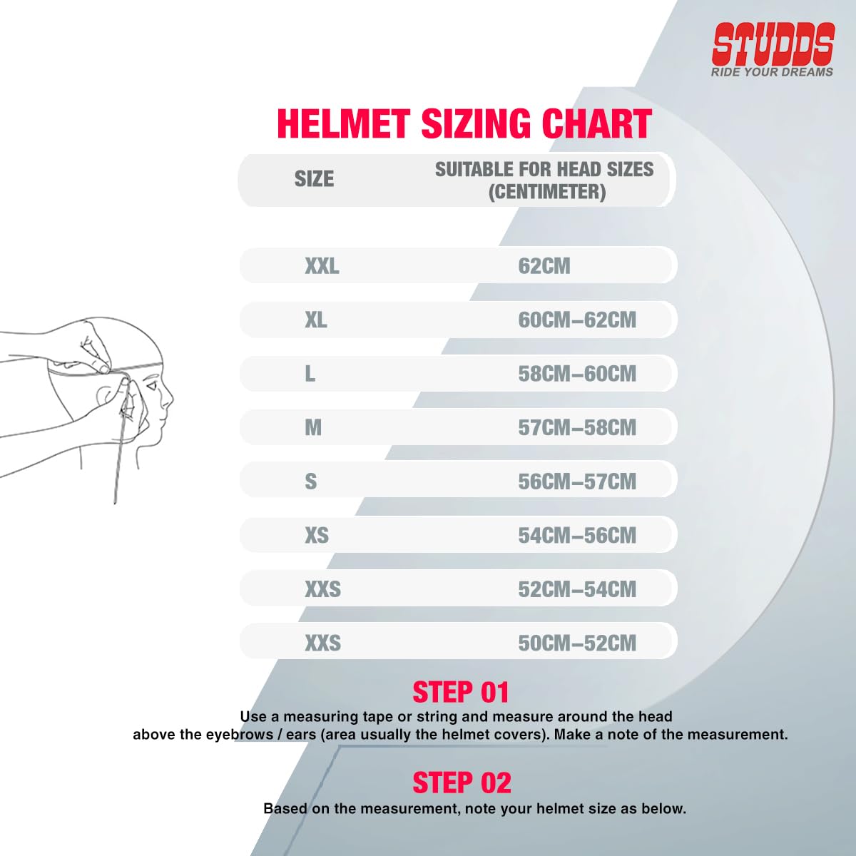 STUDDS VOGUE OPEN FACE HELMET