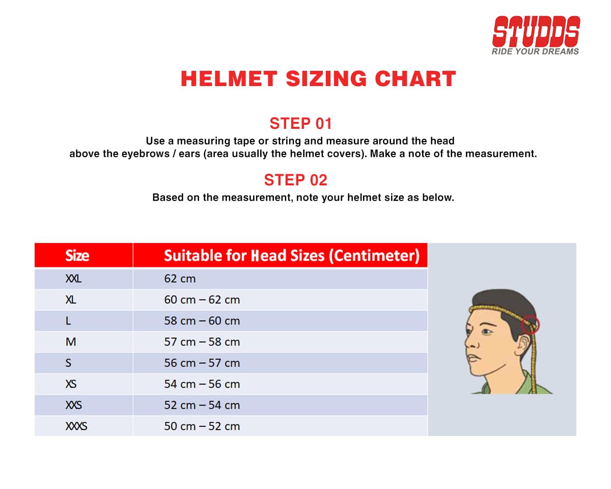 STUDDS RAIDER FULL FACE BLUE HELMET