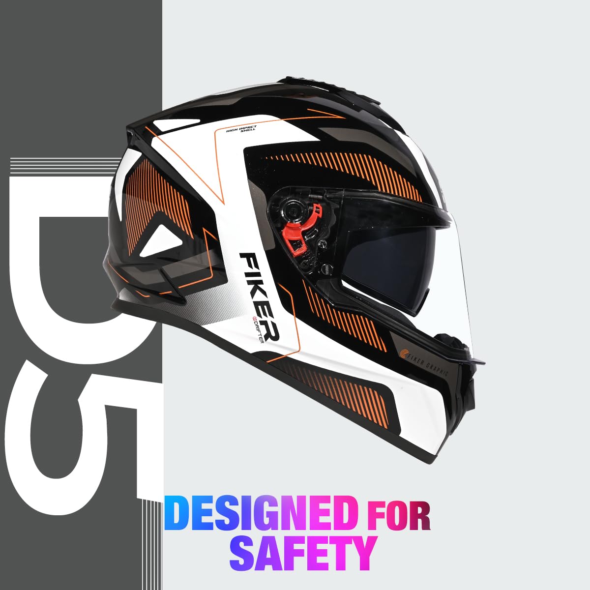 STUDDS DRIFTER D5 BLACK BROWN FULL FACE HELMET