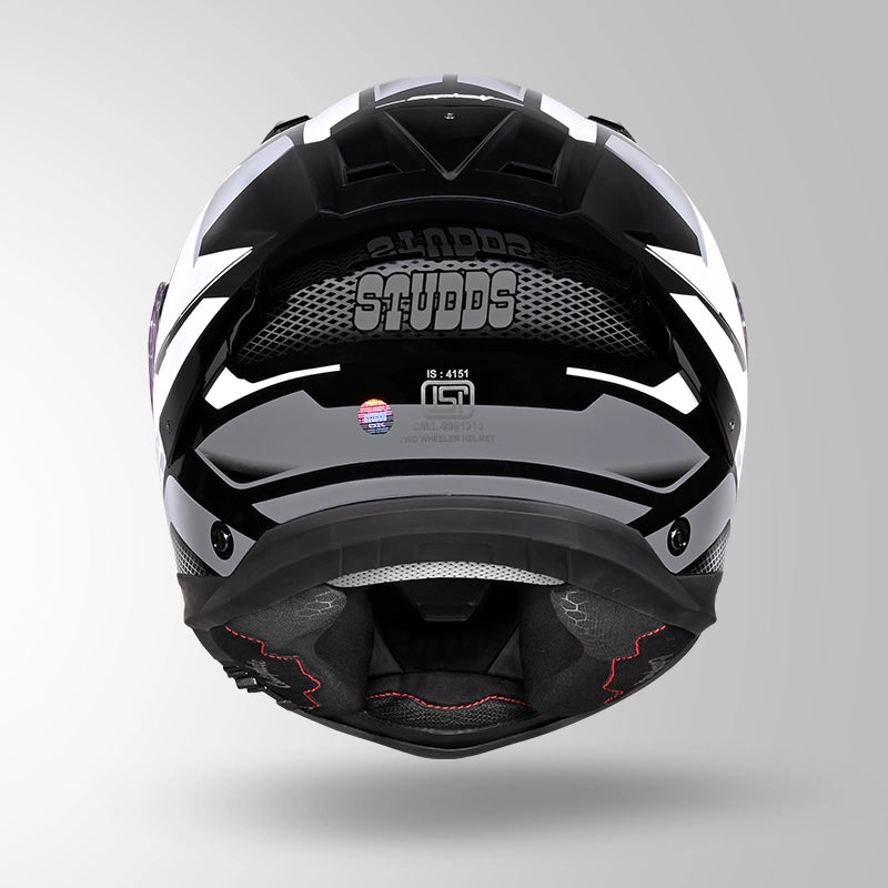 STUDDS HELIOS FULL FACE HELMET BLACK & GREY