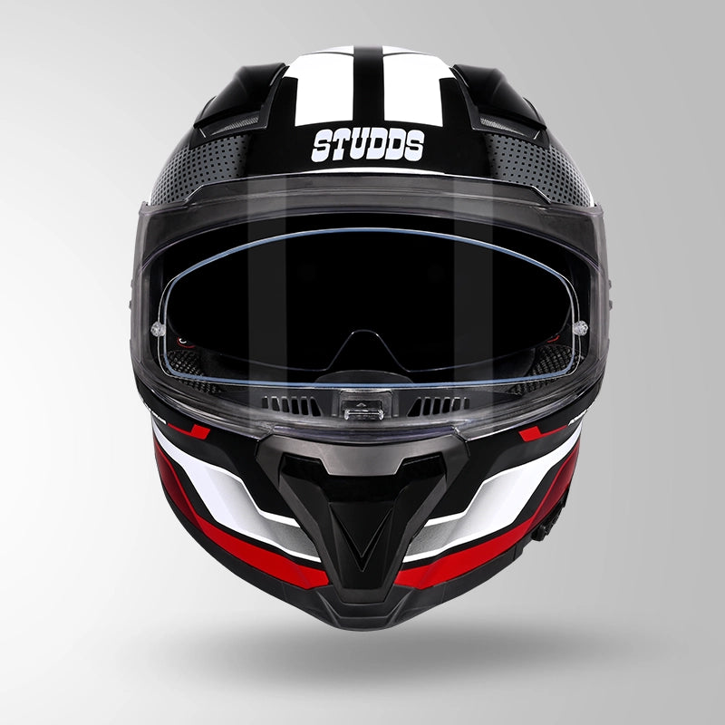 STUDDS HELIOS FULL FACE HELMET BLACK & RED