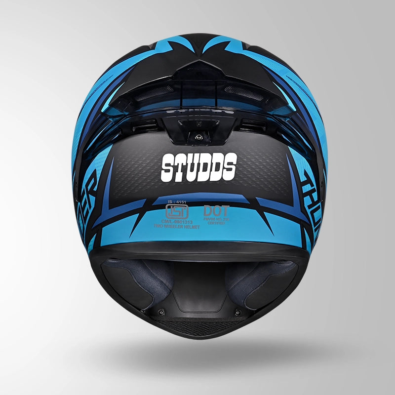 STUDDS THUNDER FULL FACE HELMET BLACK BLUE