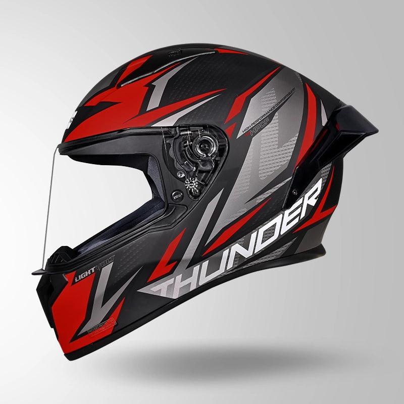 STUDDS THUNDER FULL FACE HELMET BLACK GREY & ORANGE