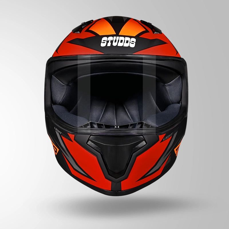 STUDDS THUNDER FULL FACE HELMET GREY & ORANGE