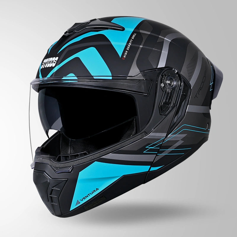 STUDDS TROPPER FLIP UP HELMET BLACK BLUE