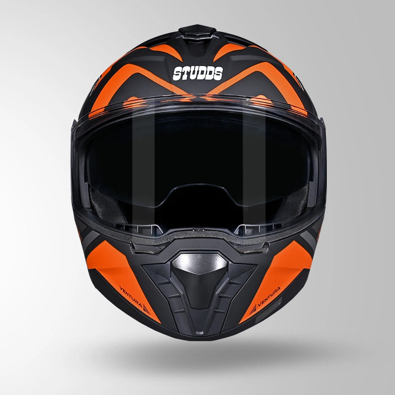 STUDDS TROPPER FLIP UP HELMET BLACK ORANGE