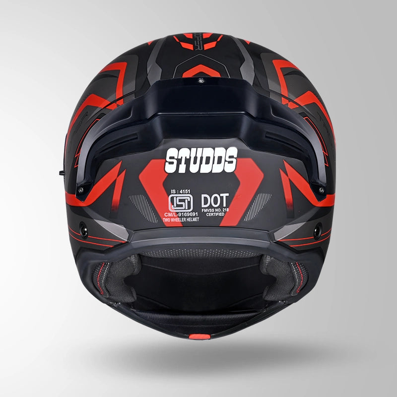 STUDDS TROPPER FLIP UP HELMET BLACK RED