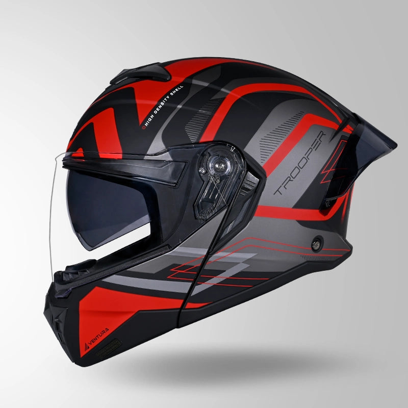 STUDDS TROPPER FLIP UP HELMET BLACK RED