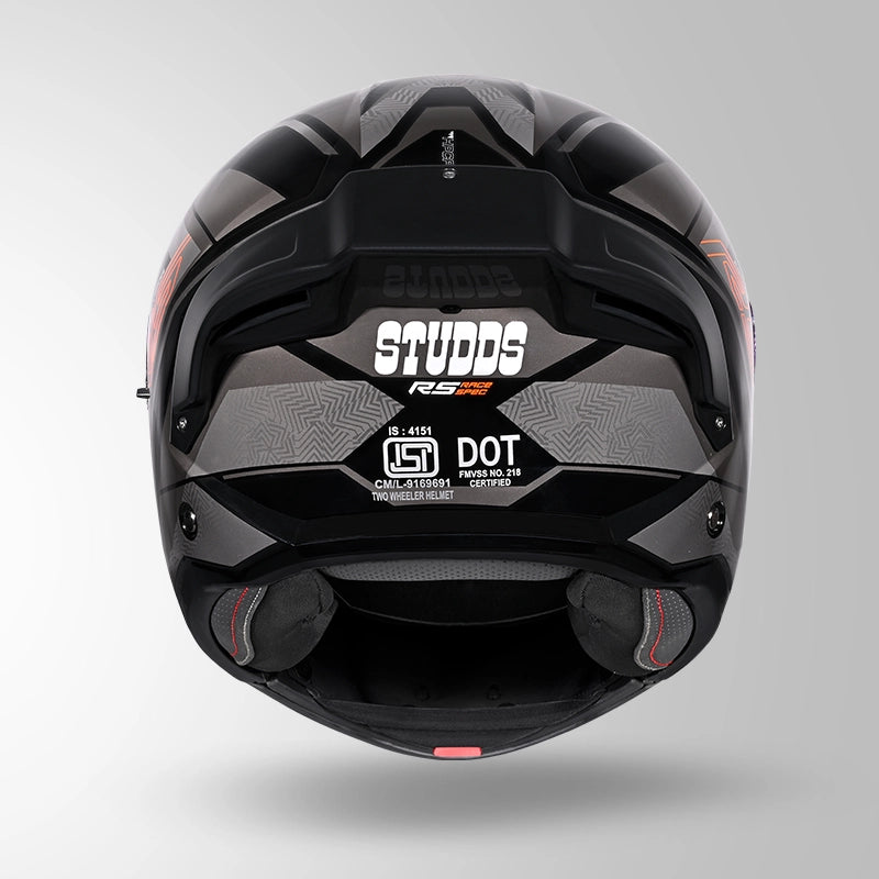 STUDDS TROPPER FLIP UP HELMET BLACK GREY ORANGE