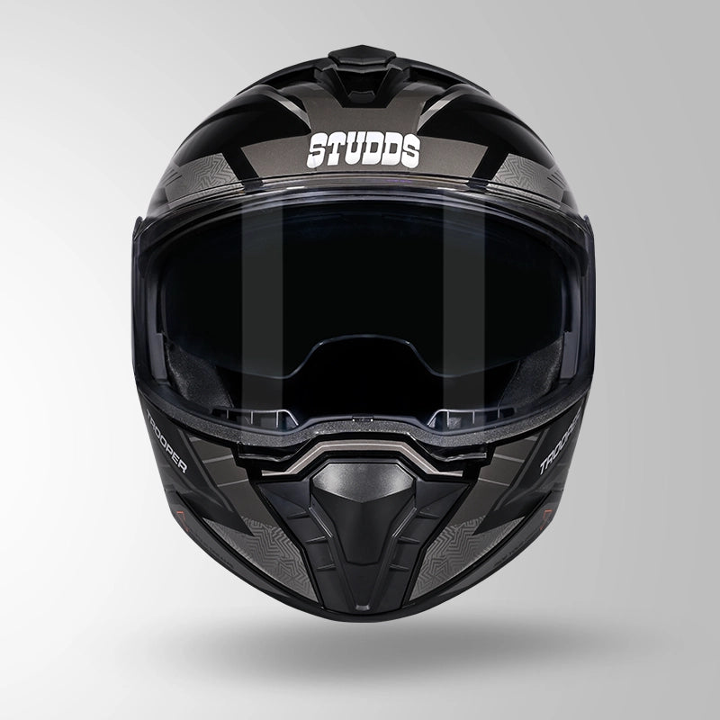 STUDDS TROPPER FLIP UP HELMET BLACK GREY ORANGE