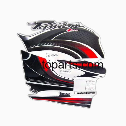 Stckr Set Passion Plus BS6 Blk/Grey-Red -UNJ1979