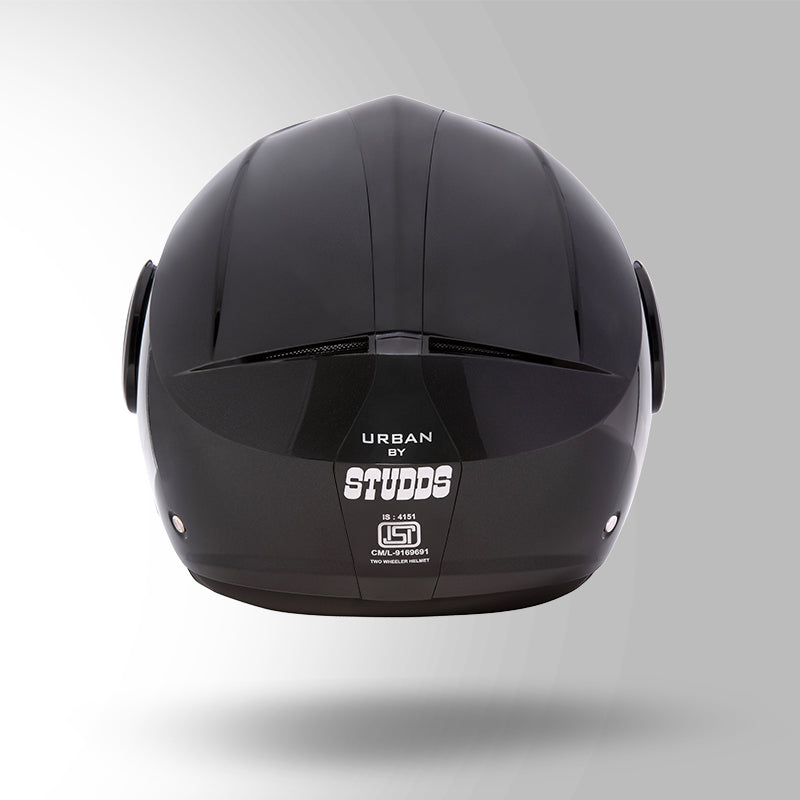 STUDDS URBAN HALF FACE HELMET BLACK