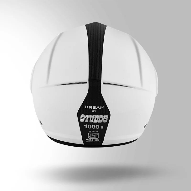 STUDDS URBAN HALF FACE HELMET WHITE