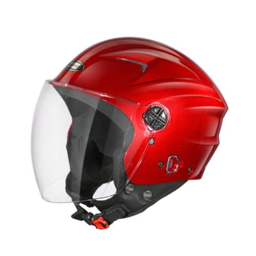 STUDDS RAY CHERRY RED OPEN FACE HELMET