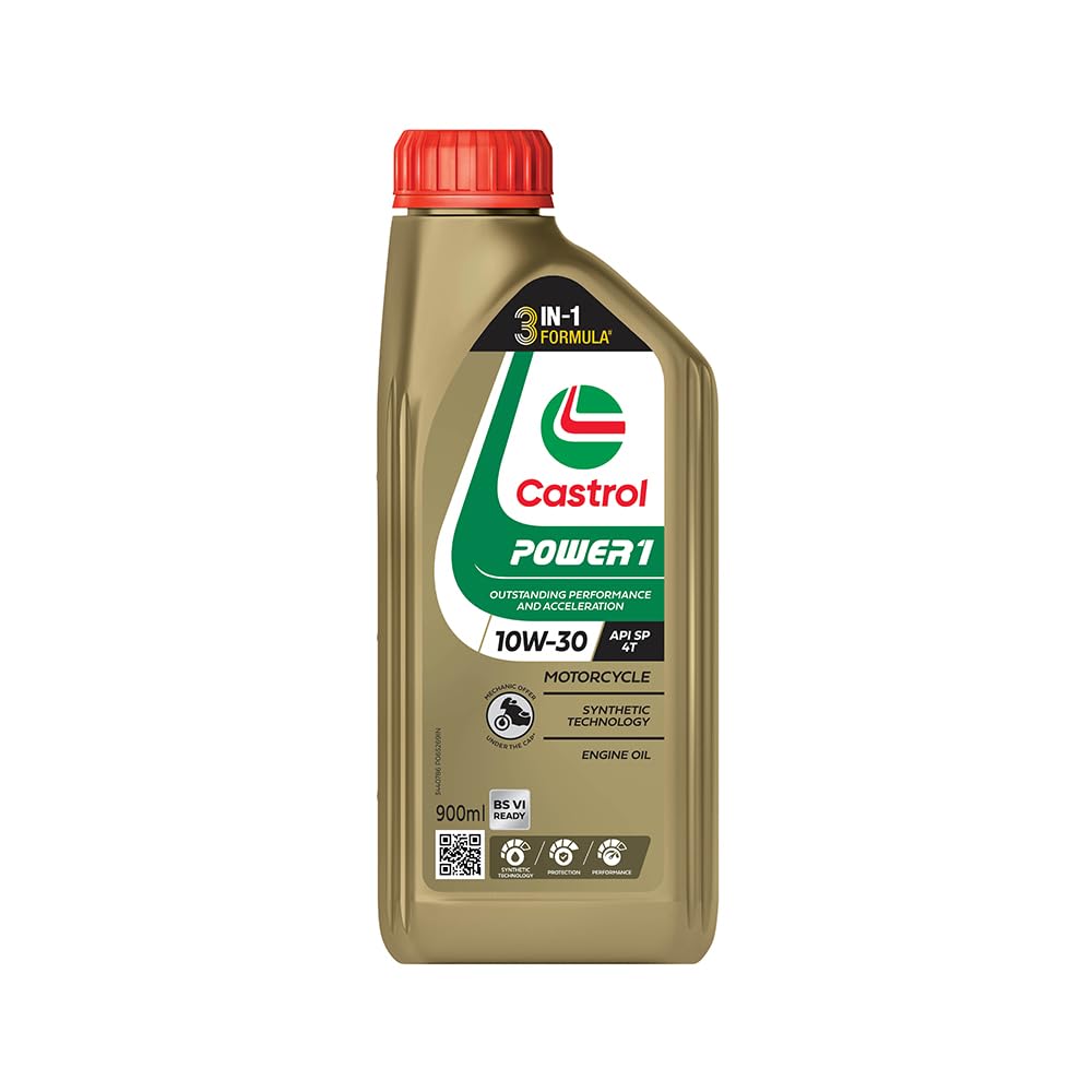 Castrol POWER1 4T 10W-30 API SL Synthetic Engine Oil for Bikes (900ml)