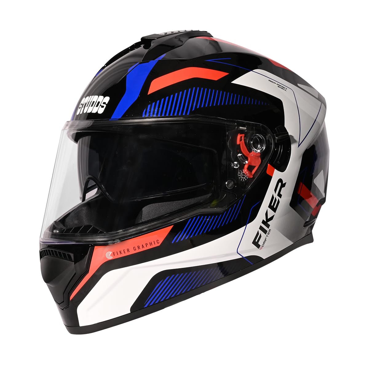 DRIFTER D5 BLACK BLUE FULL FACE HELMET