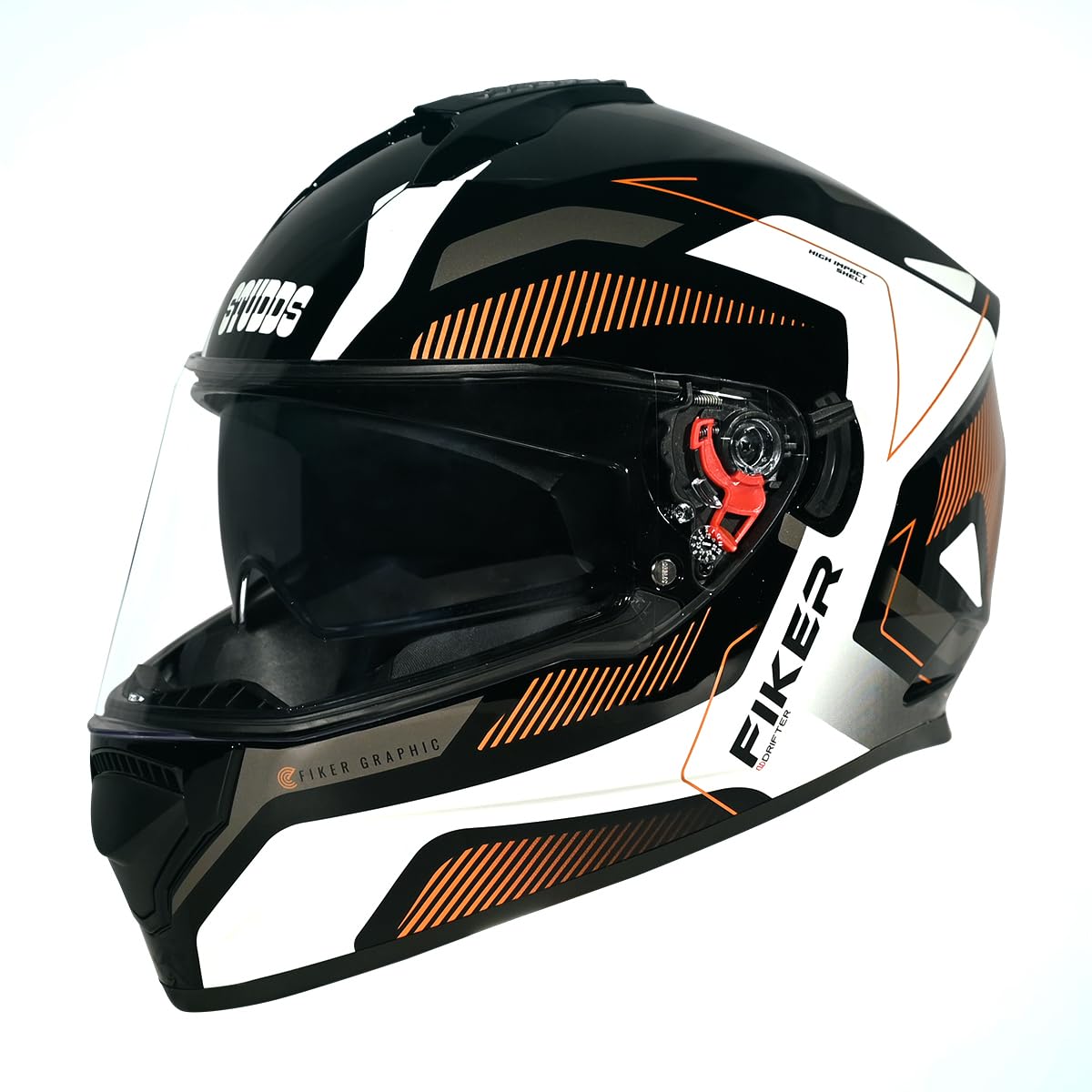 STUDDS DRIFTER D5 BLACK BROWN FULL FACE HELMET