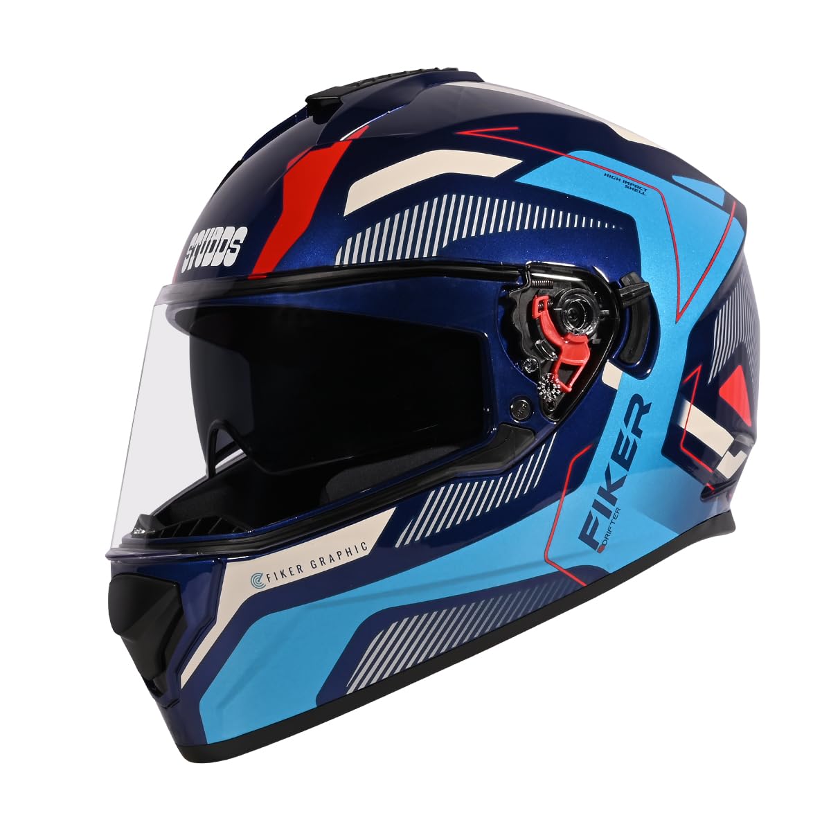 STUDDS DRIFTER D5 BLUE BLACK FULL FACE HELMET