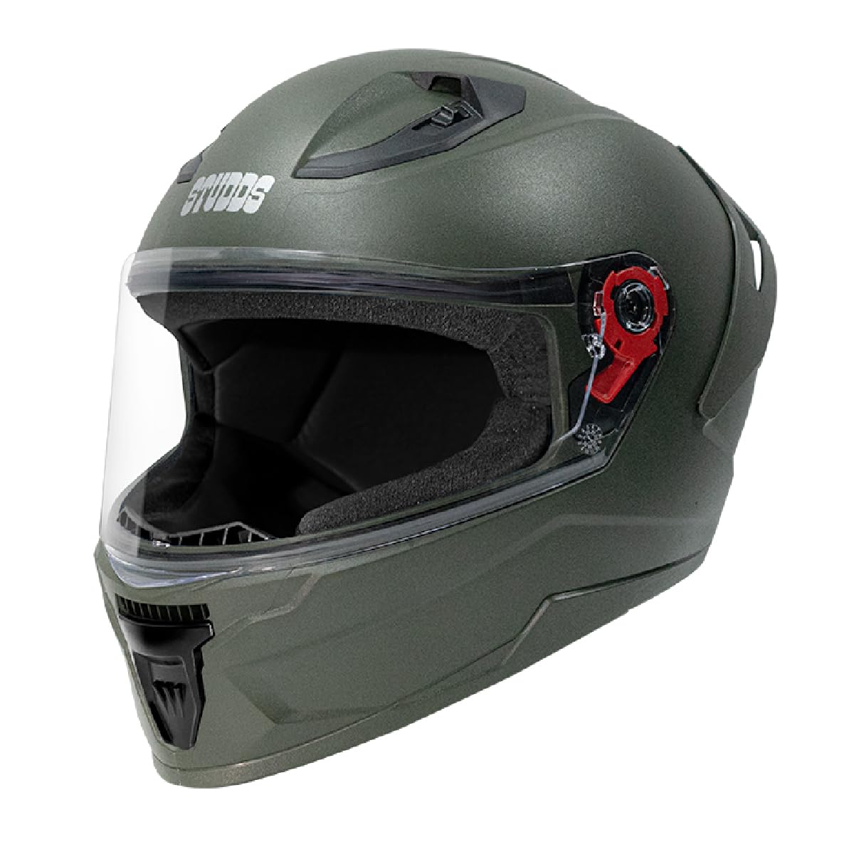 STUDDS RAIDER FULL FACE MILITARY GREEN HELMET