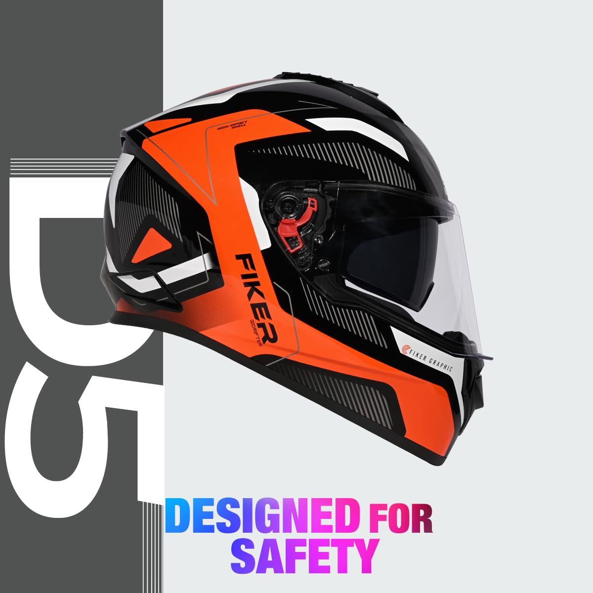 STUDDS DRIFTER D5 BLACK GOLDEN FULL FACE HELMET