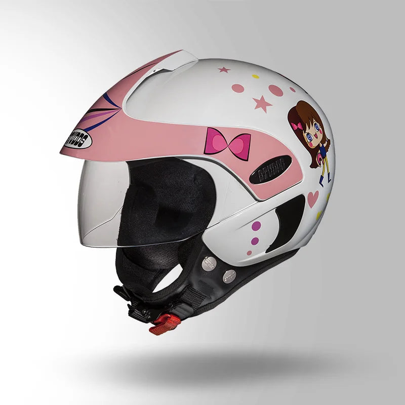 STUDDS KIDS HELMET WHITE & PINK