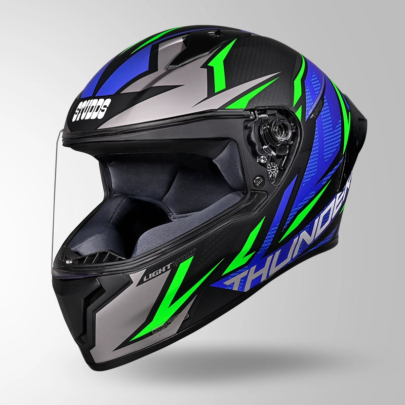 STUDDS THUNDER FULL FACE HELMET BLACK & BLUE