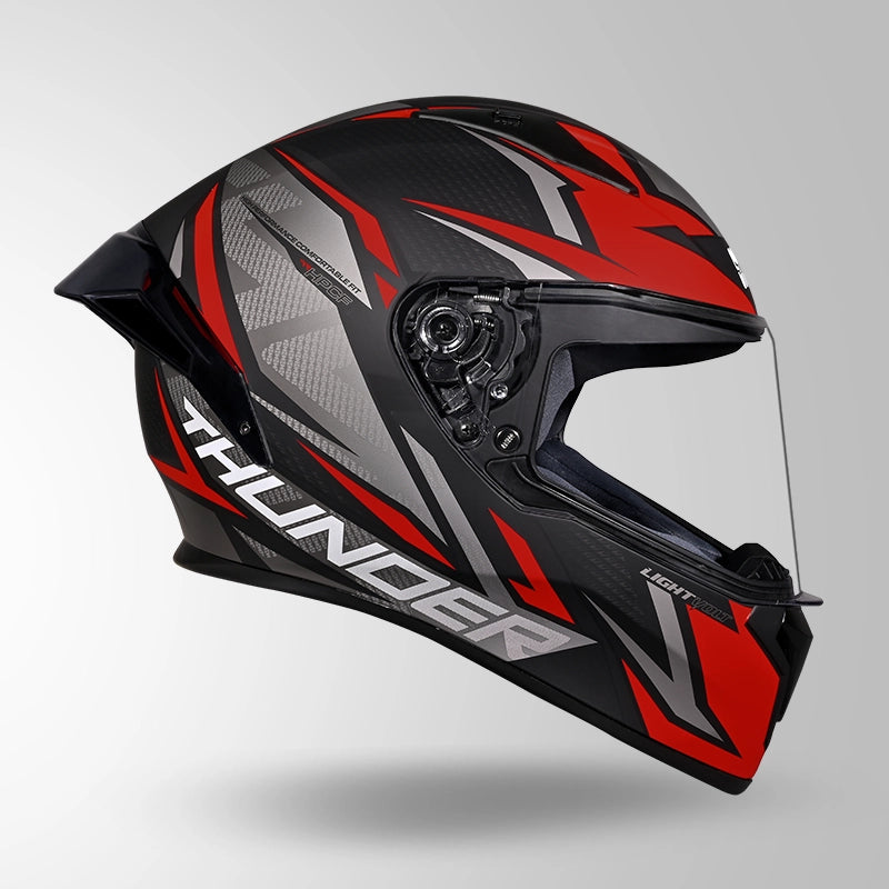 STUDDS THUNDER FULL FACE HELMET BLACK GREY & ORANGE