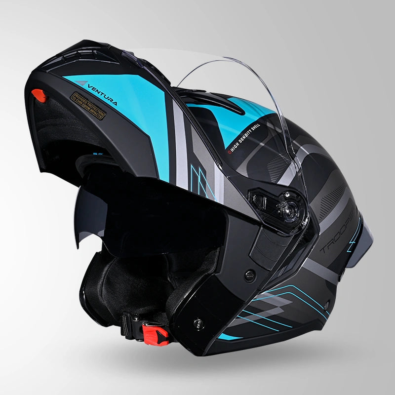 STUDDS TROPPER FLIP UP HELMET BLACK BLUE
