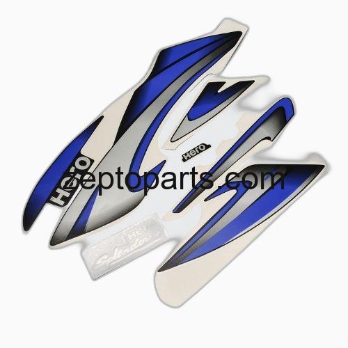 Stckr Set Hero Splendor Plus N/M [BIk Tank-Blue] -UNJ1144