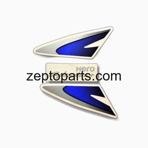 Stckr H.L.Firing Hero Splendor Plus N/M [Blk Tank-Blue] -UNJ1272