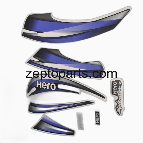 Stckr Set Hero Splendor Plus Ibs [2019] [Blk-Blue] -UNJ1644