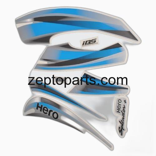 Stckr Set Hero Splendor Plus Ibs [2019] [Slvr Tank] -UNJ1645