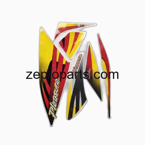 Stckr Set Pleasure T7 Dual Colour Red Shield -UNJ1738