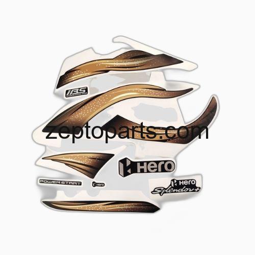Stckr Set Splendor Plus BS6 Limited Edition Blk/Golden -UNJ1890