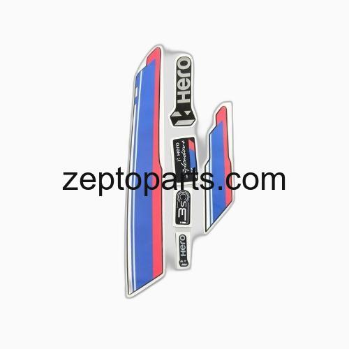 Stckr Set Splendor Plus BS6 [2023] Blk/Fiery Blue -UNJ1962
