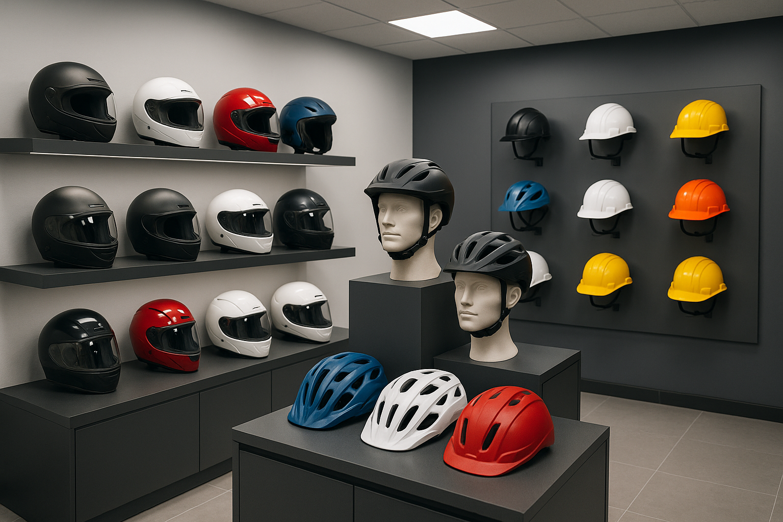 Create image for a helmet store